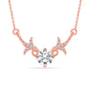 925 Sterling Silver Rose Gold Plated Love Bouquet Mangalsutra Necklace for Women