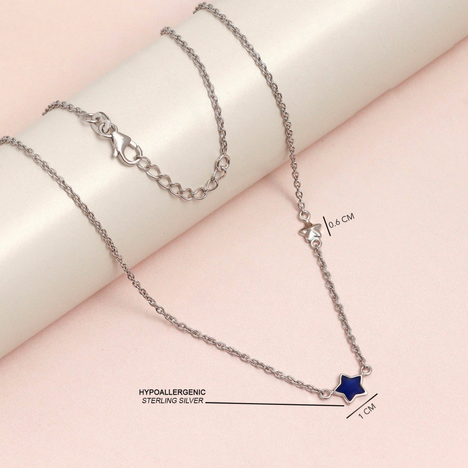 925 Sterling Silver Star Shape Pendant Necklace for 12 to 16 Years Children | Gifts for Kids