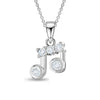 925 Sterling Silver Zirconia Musical Note Necklace for 12 to 16 Years Children | Gifts for Kids