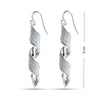 925 Sterling Silver Twist Glitter Light-Weight Drop Dangle Earrings for Women Teen
