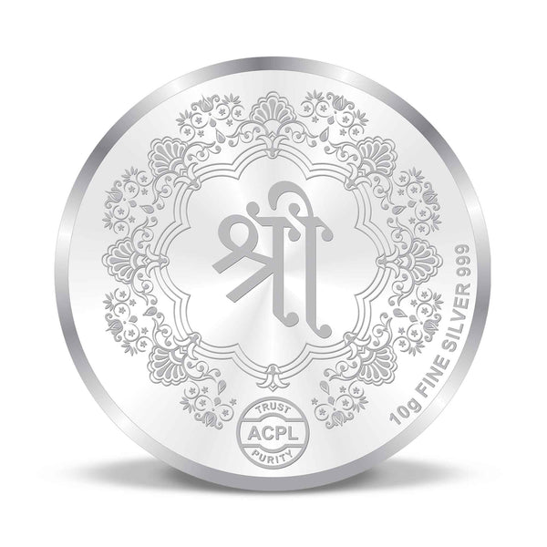 BIS Hallmarked Shree Balaji 10GM 999 Pure Silver Coin