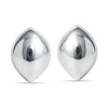 925 Sterling Silver Oval Dome Marquise Stud Earrings For Women