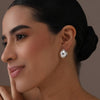 925 Sterling Silver Oval Dome Marquise Stud Earrings For Women