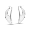 925 Sterling Silver Round Disc Click-Top Hoop Earrings For Women