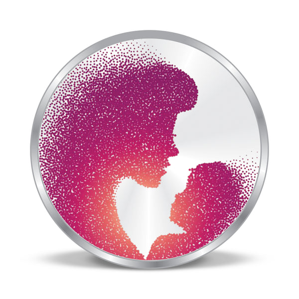 Precious Moments 999 Pure Happy Mother's Day Colorful Design Silver Coin