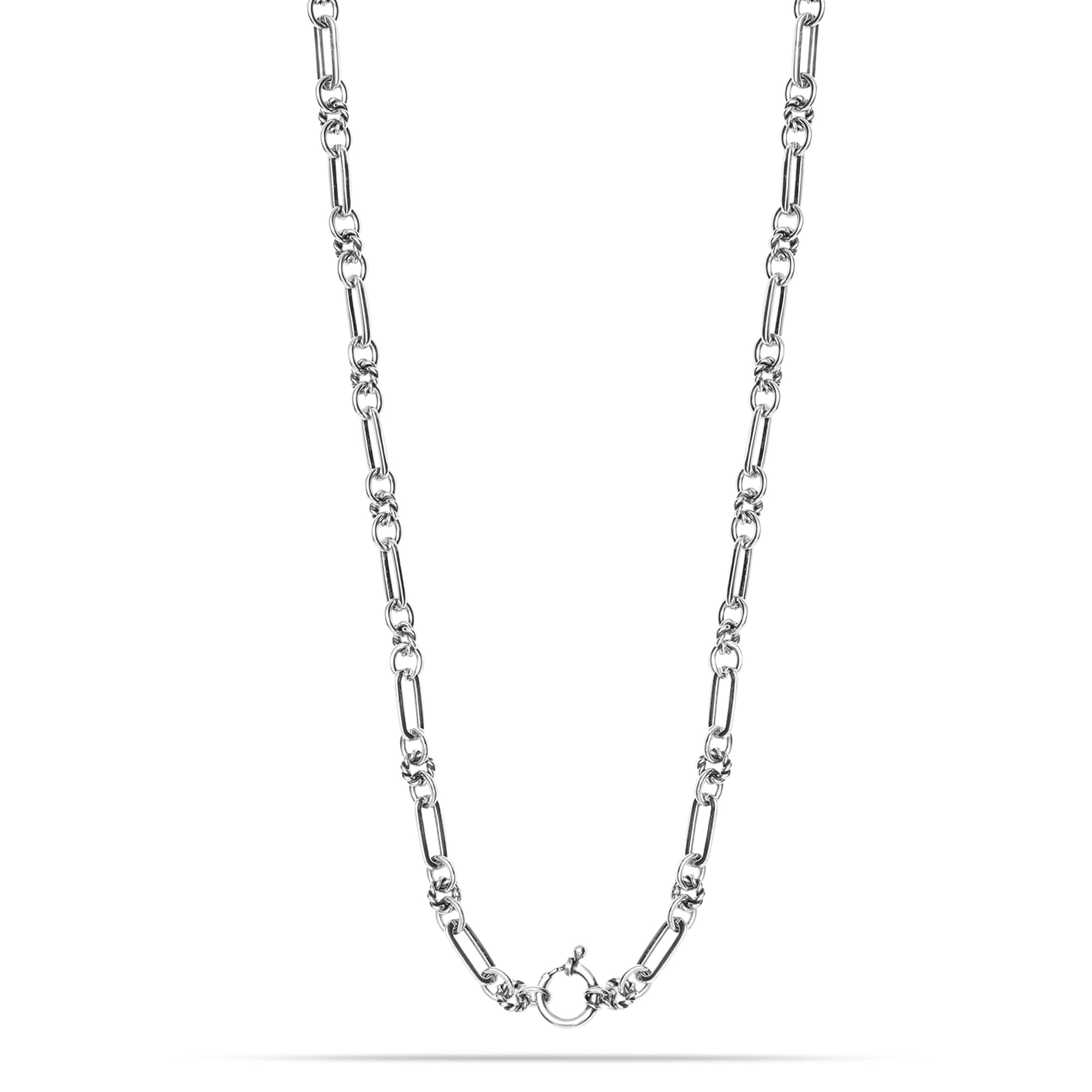 925 Sterling Silver Antique PaperClip Link Chain for Women