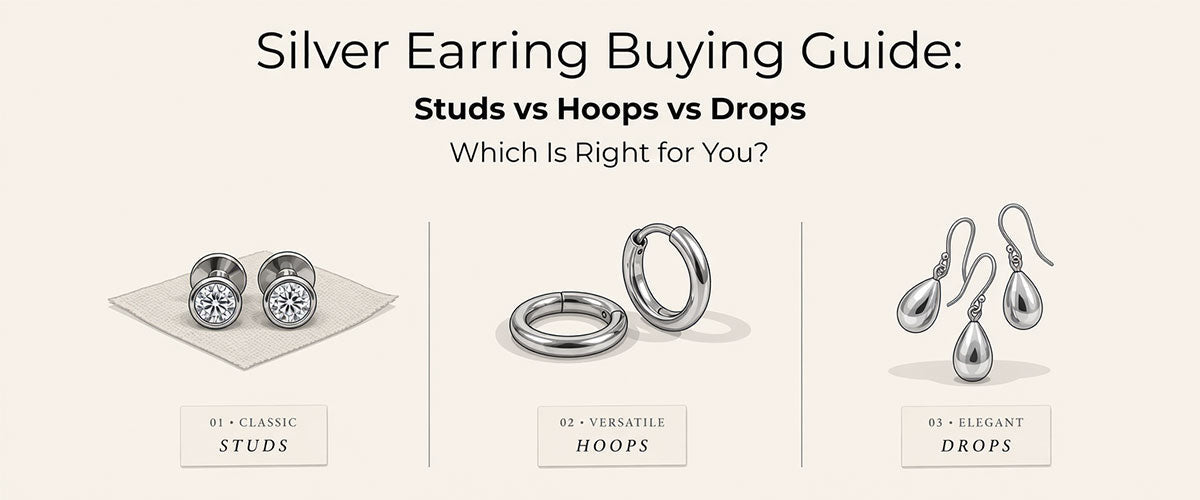 Silver Earring Buying Guide: Studs vs Hoops vs Drops — Which Is Right for You?