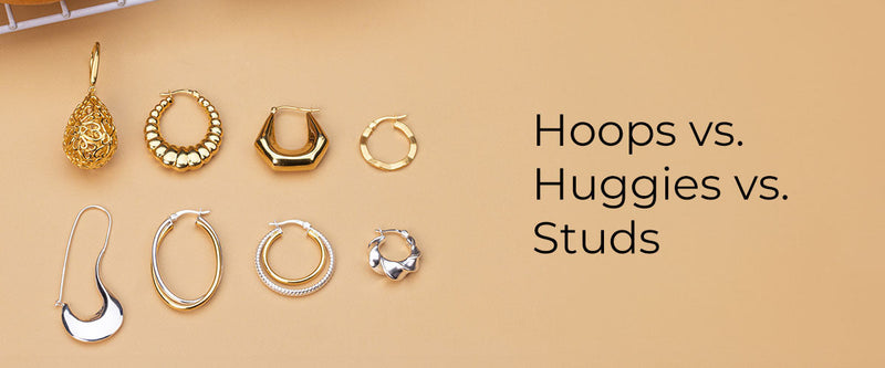 Difference Between Hoops, Huggies & Studs