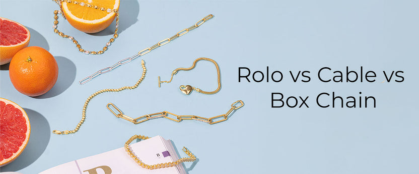 Know the difference and how to style Rolo, Cable & Box Chains