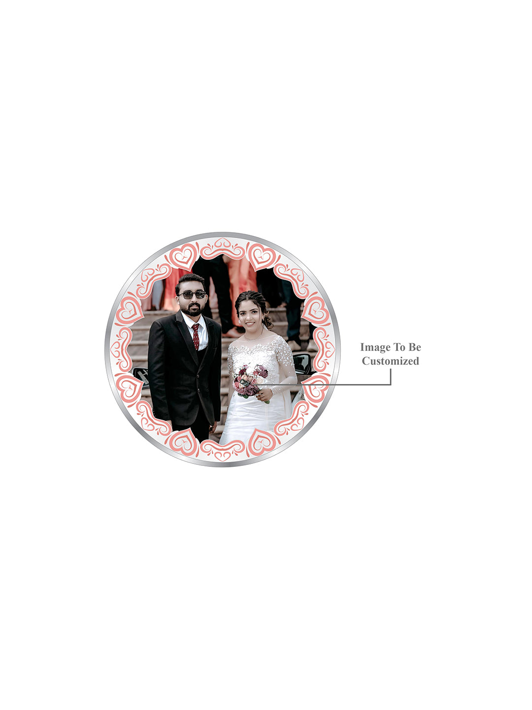 BIS Hallmarked Personalised Newly Married Anniversary beautiful Silver Coin 999 Purity