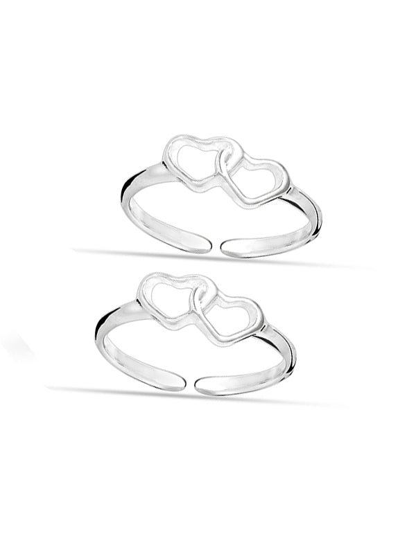 Infinity Heart Open Adjustable Toe Ring