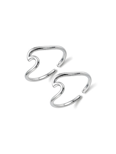 Ocean Wave Sterling Silver Toe Ring