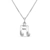 925 Sterling Silver Designer Musical Note Pendant Necklace with Chain for Women and Girls