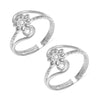 925 Sterling Silver Flower Style Toe Ring for Women