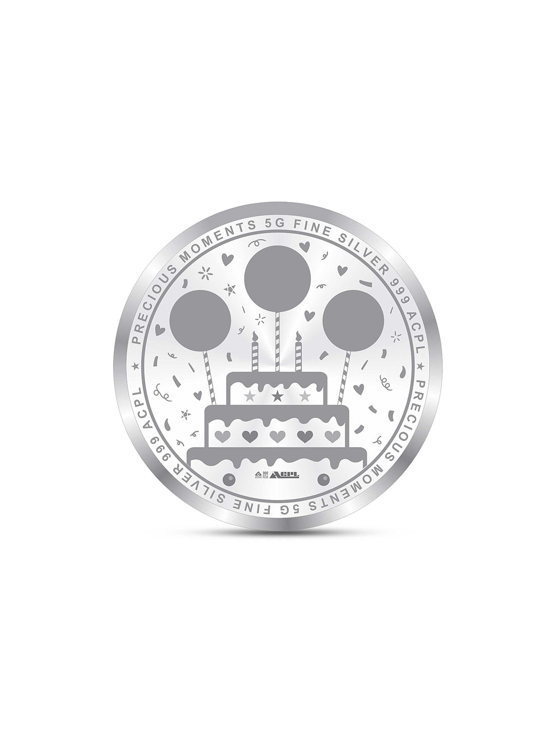 Silver Coin Happy Birthday Celebration Gift 5 Gram 999 Pure