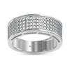 925 Sterling Silver Round CZ Wedding Ring for Men and Boys