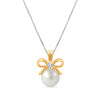 925 Sterling Silver Pearl Pendant Necklace for Teen Women