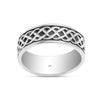 925 Sterling Silver Oxidized Band Ring for Men