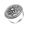 925 Sterling Silver Amrapali Cz Oxidized Ring for Women