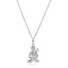 925 Sterling Silver Cubic Zirconia Hanuman Pendant Necklace for Men