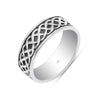 925 Sterling Silver Oxidized Band Ring for Men and Women
