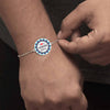 Personalised 925 Sterling Silver Name & Message I Love You Bhai Rakhi Bracelet for Brother