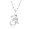 925 Sterling Silver Om Pendant Necklace for Men
