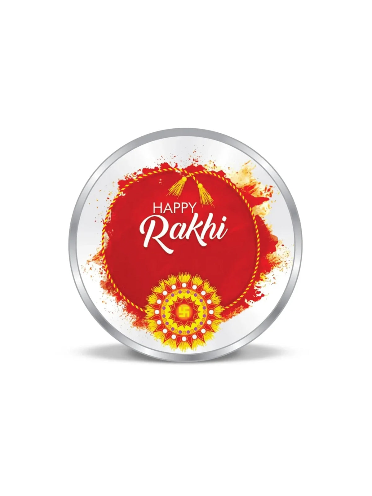 BIS Hallmarked Raksha Bandhan Rakhi Design 999 Pure Silver Coin