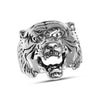 925 Sterling Silver Majestic Tiger Face Roaring Ring for Men and Boys