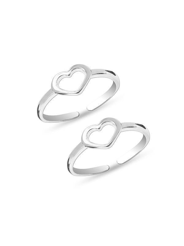 Open Heart Band Adjustable Toe Ring