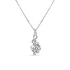 925 Sterling Silver Cz Peacock Pendant Necklace with Chain for Women and Girls