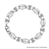 925 Sterling Silver Wedge Link Chain Bracelet for Men and Boys