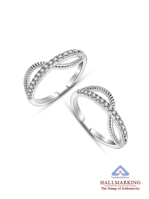 CZ Infinity Adjustable Toe Ring