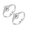 925 Sterling Silver Flower Desing Toe Ring for Women