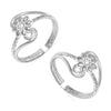 925 Sterling Silver Flower Style Toe Ring for Women
