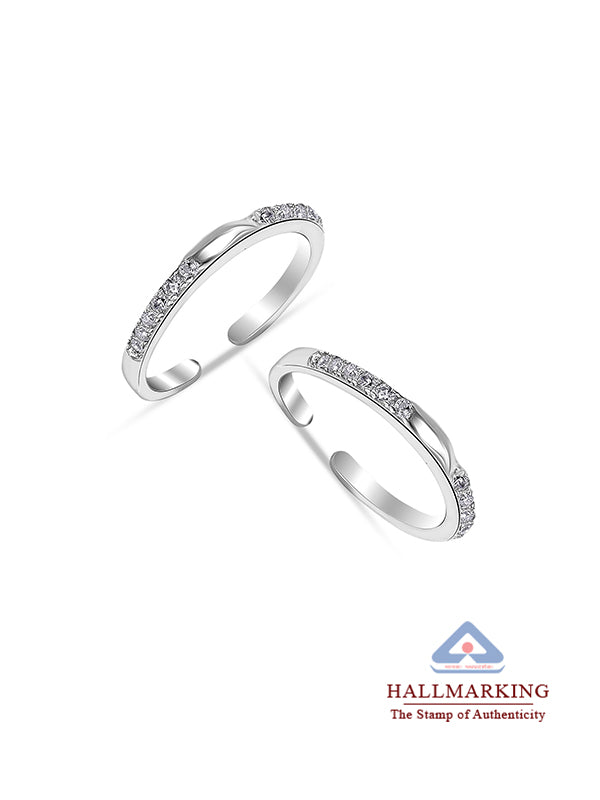 CZ Leaf Adjustable Toe Ring