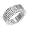 925 Sterling Silver Round CZ Wedding Ring for Men and Boys