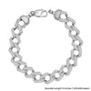925 Sterling Silver Texture Design Link Chain Bracelet for Men and Boys