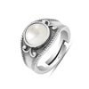 925 Sterling Silver Oxidized Pearl Ring for Women