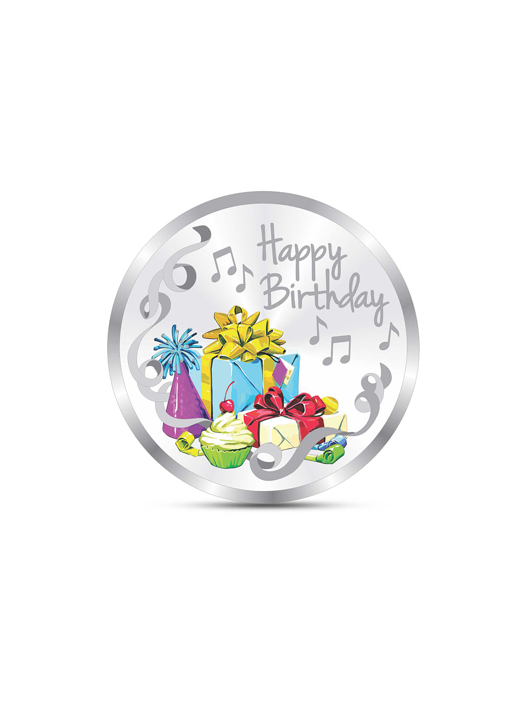 Silver Coin Happy Birthday Celebration Gift 5 Gram 999 Pure