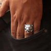 925 Sterling Silver Majestic Tiger Face Roaring Ring for Men and Boys