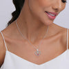 925 Sterling Silver Designer CZ Heart Shape Pendant Necklace with Chain for Women and Girls