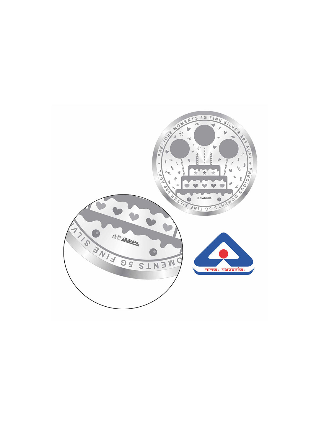BIS Hallmarked Silver Coin Happy Birthday Celebration Gift 999 Pure
