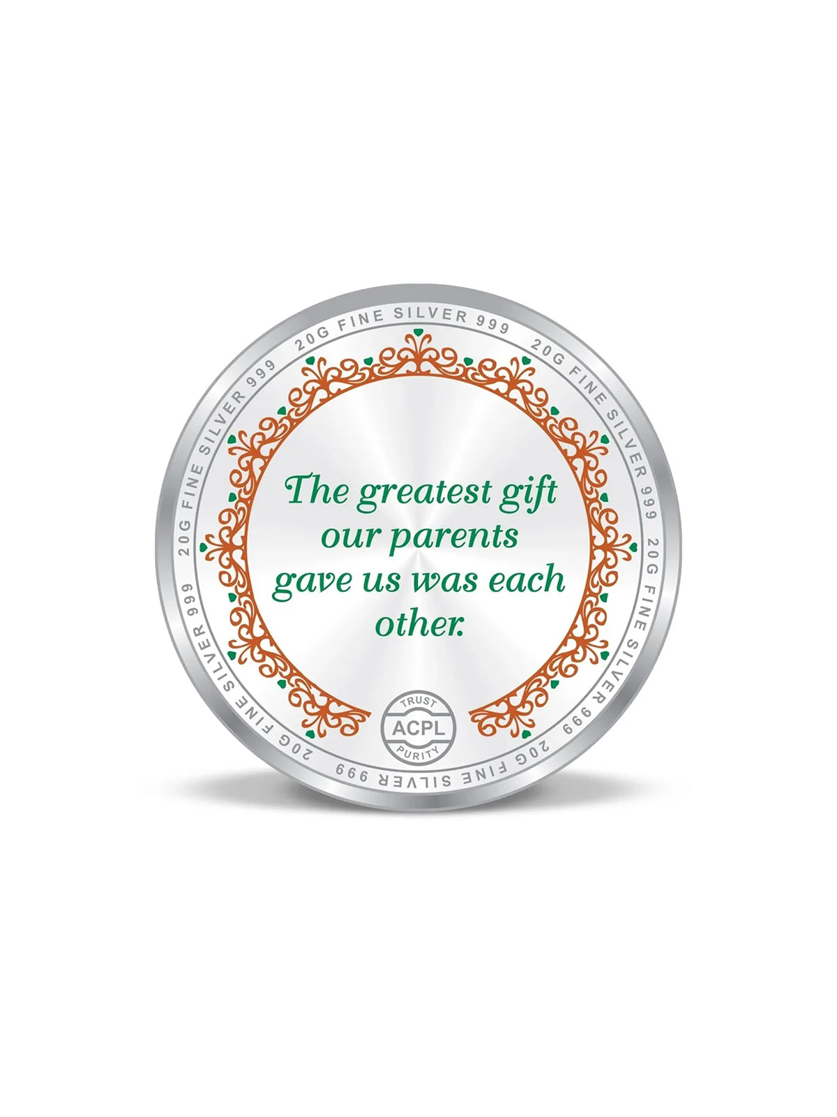 BIS Hallmarked Personalised Happy Raksha Bandhan Rakhi 999 Pure Silver Coin