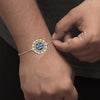 Personalised 925 Sterling Silver Name & Message King Bro Rakhi Bracelet for Brother