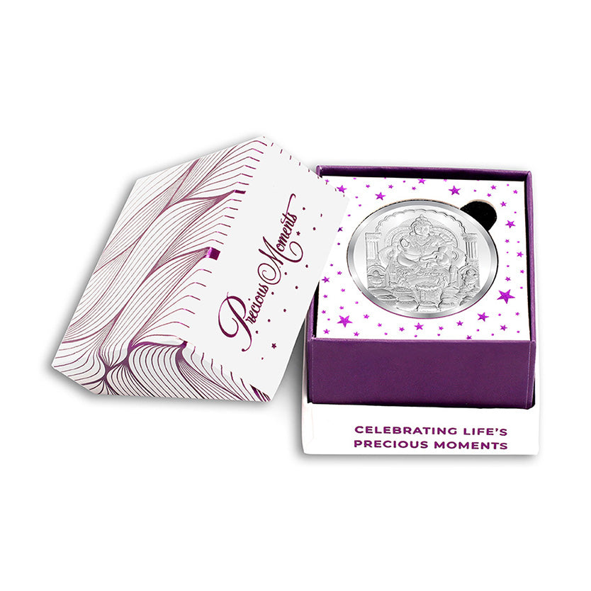 BIS Hallmarked Kuber ji Silver Coin With 999 Purity