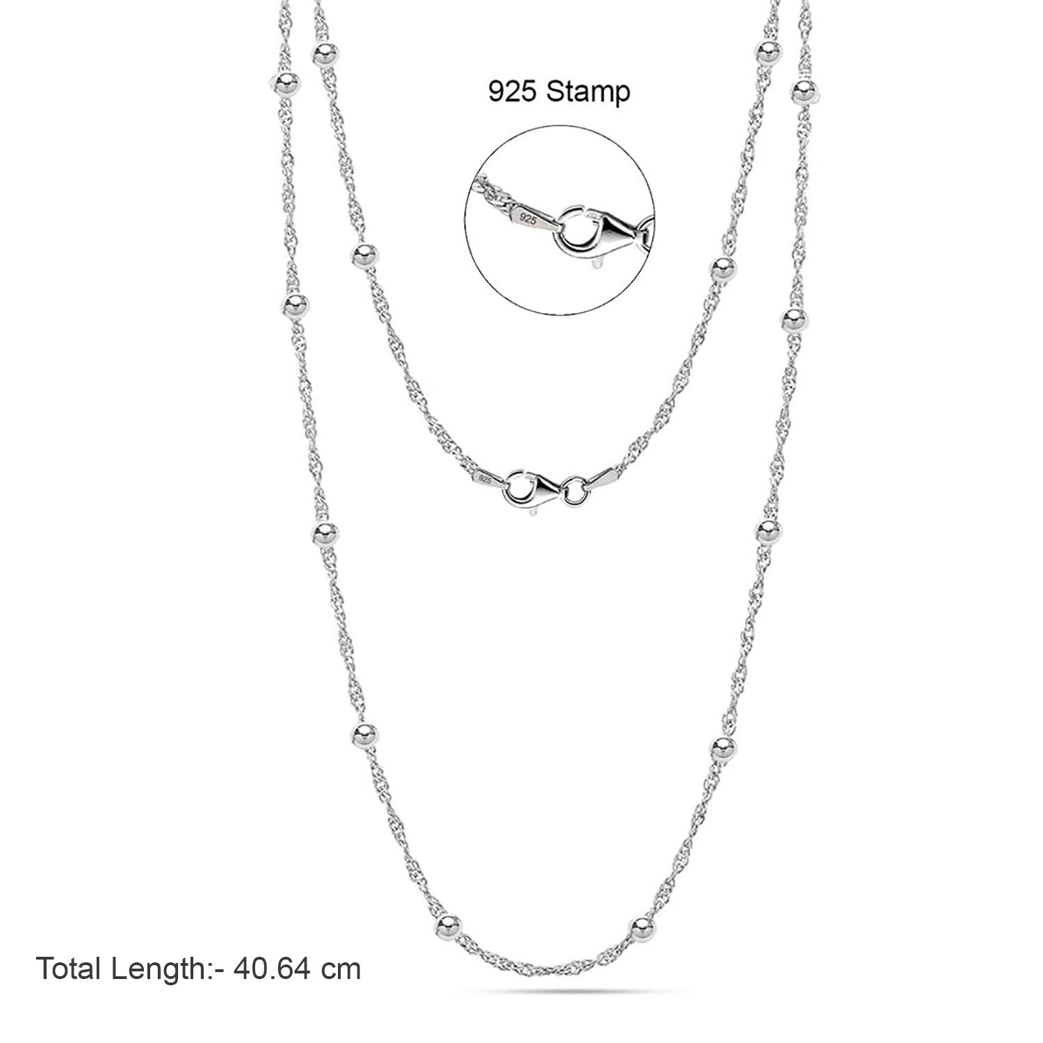 Rhodium Station Necklace