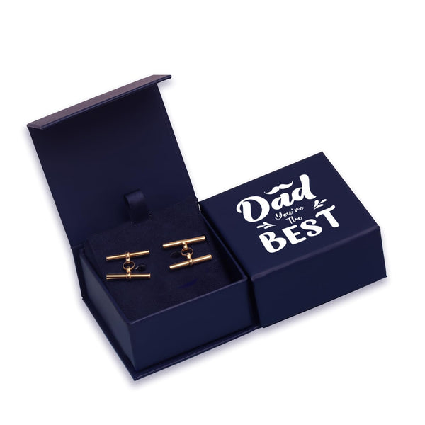 925 Sterling Silver T-Bar Cufflinks for Men With Gift Box