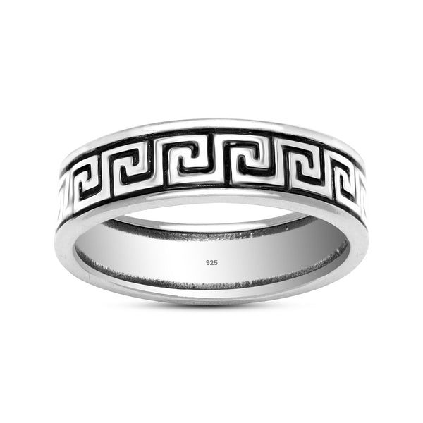 925 Sterling Silver Oxidized Band Ring for Men