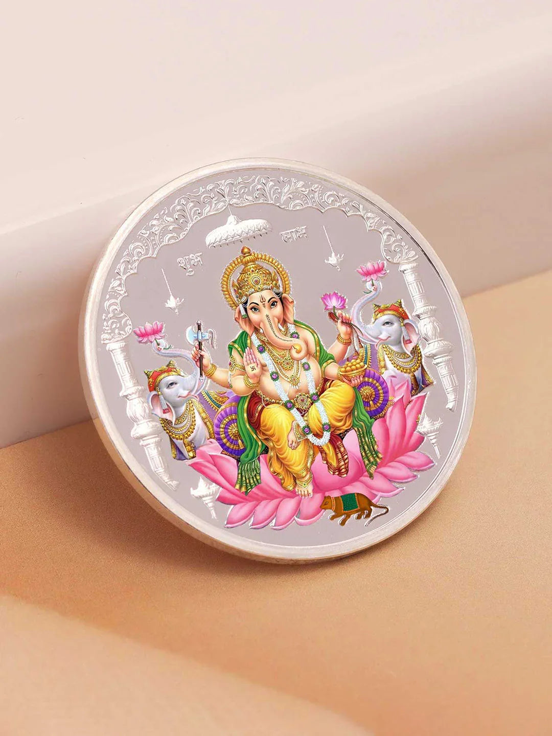 BIS Hallmarked Ganesh Ji Silver Coin With 999 Purity